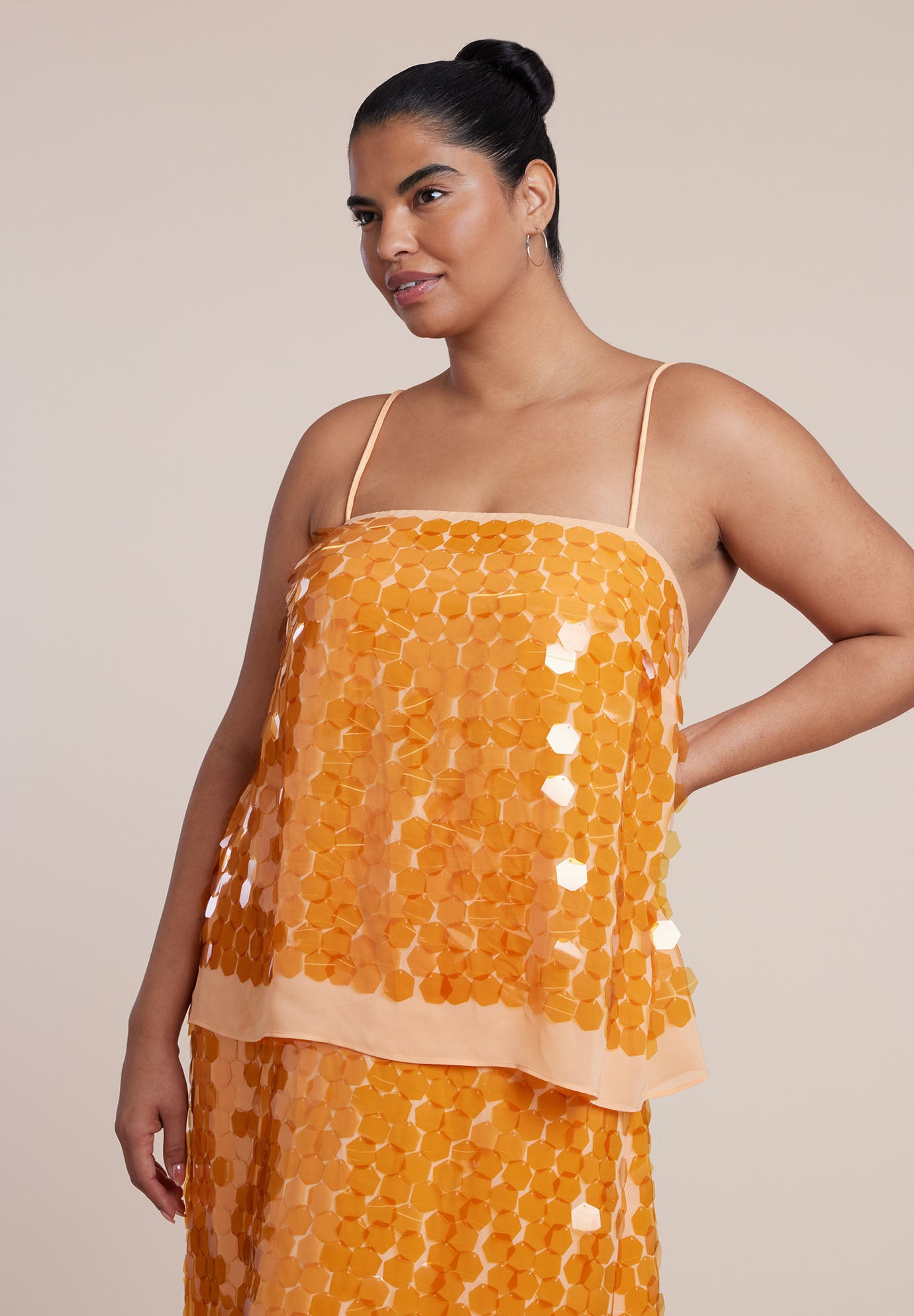 Layered Pailette Maxi Dress image number 4