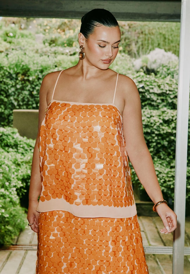 Layered Pailette Maxi Dress image number 6