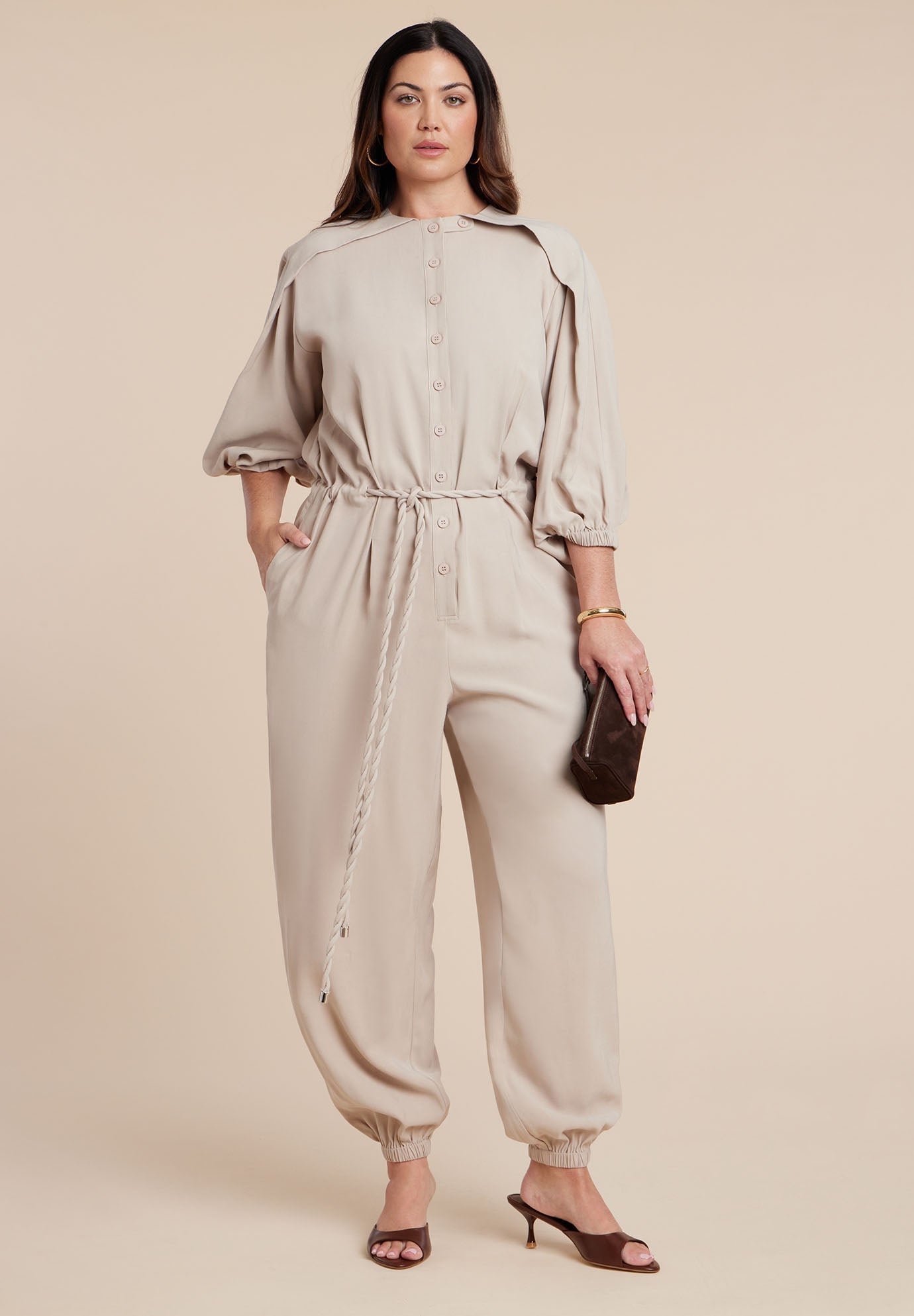 Jumpsuit W Cord Tie image number 1