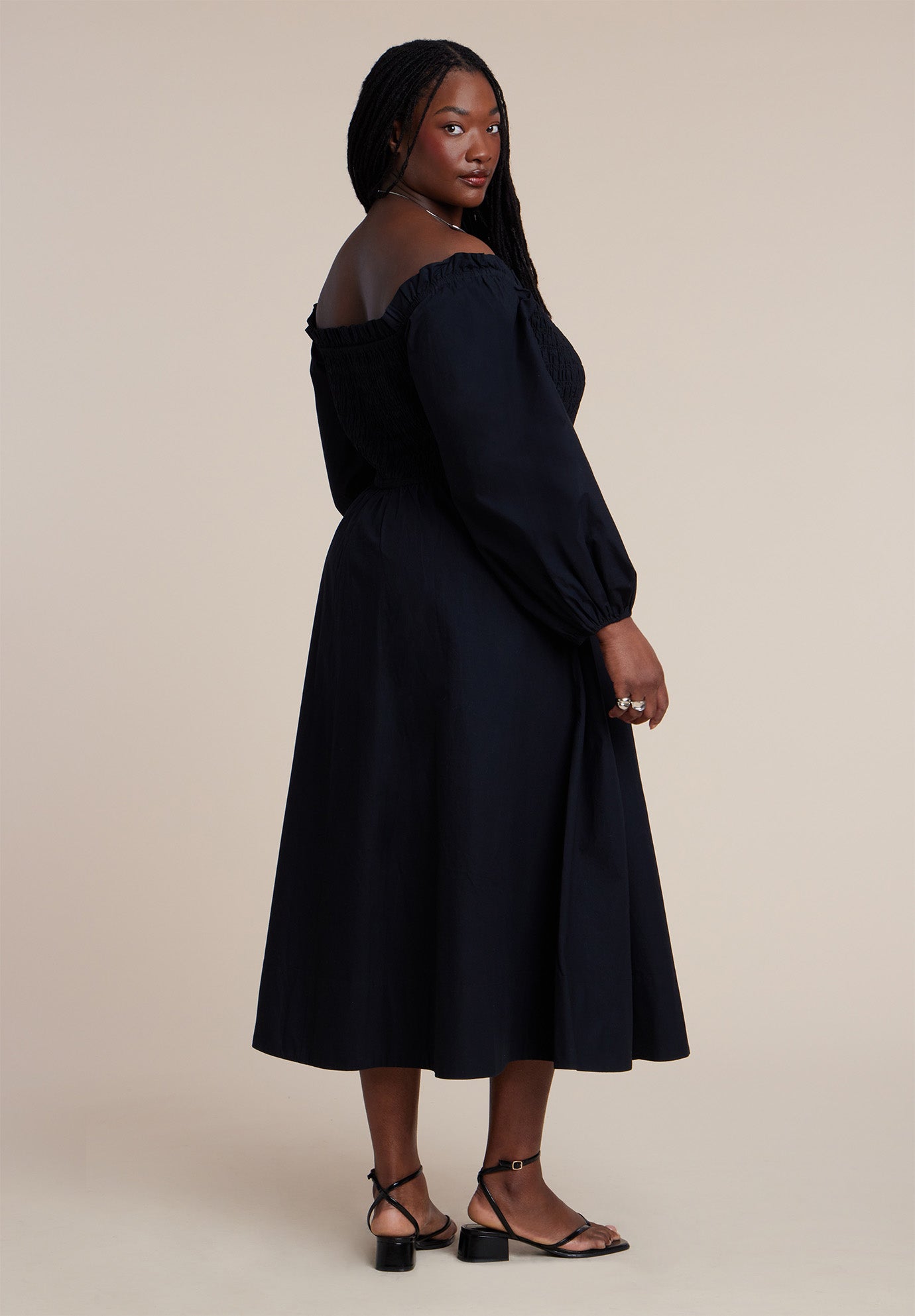 Long Sleeve Smocked Maxi Dress image number 3