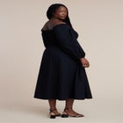 Long Sleeve Smocked Maxi Dress image number null