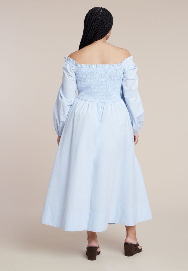 Long Sleeve Smocked Maxi Dress image number 3