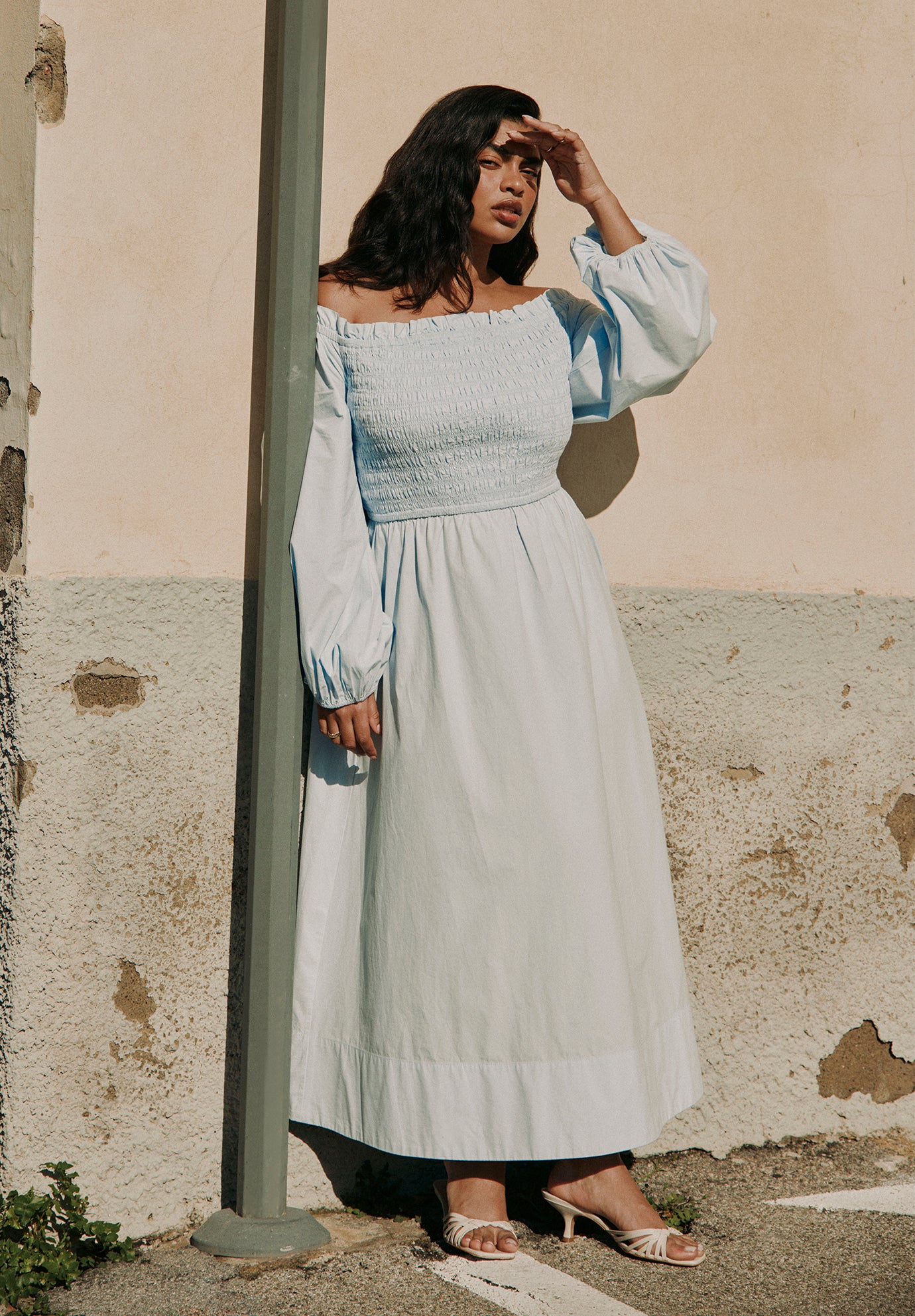 Long Sleeve Smocked Maxi Dress image number 0