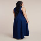 Printed Denim Dress image number null