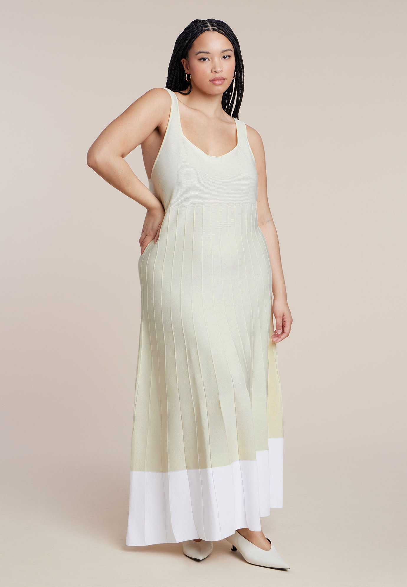 Contrast Hem Sweater Dress image number 1