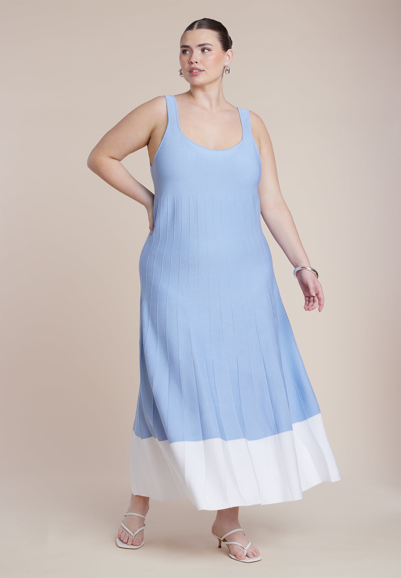 Contrast Hem Sweater Dress image number 0