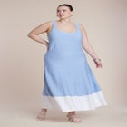 Contrast Hem Sweater Dress image number null