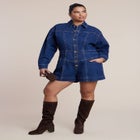 Denim Romper image number null