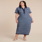 Stitch Detail Sweater Dress image number null