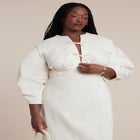 Tie Front Denim Maxi Dress image number null