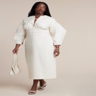 Tie Front Denim Maxi Dress image number null