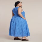 Smocked Bodice Plaid Dress image number null