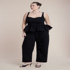 Peplum Barrel Leg Jumpsuit image number null