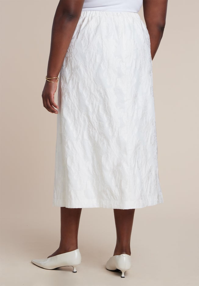 Floral Jacquard A Line Skirt image number 1