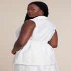 Floral Jacquard Belted Vest image number null