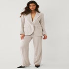 Wide Leg Elastic Waist Linen Trouser image number null