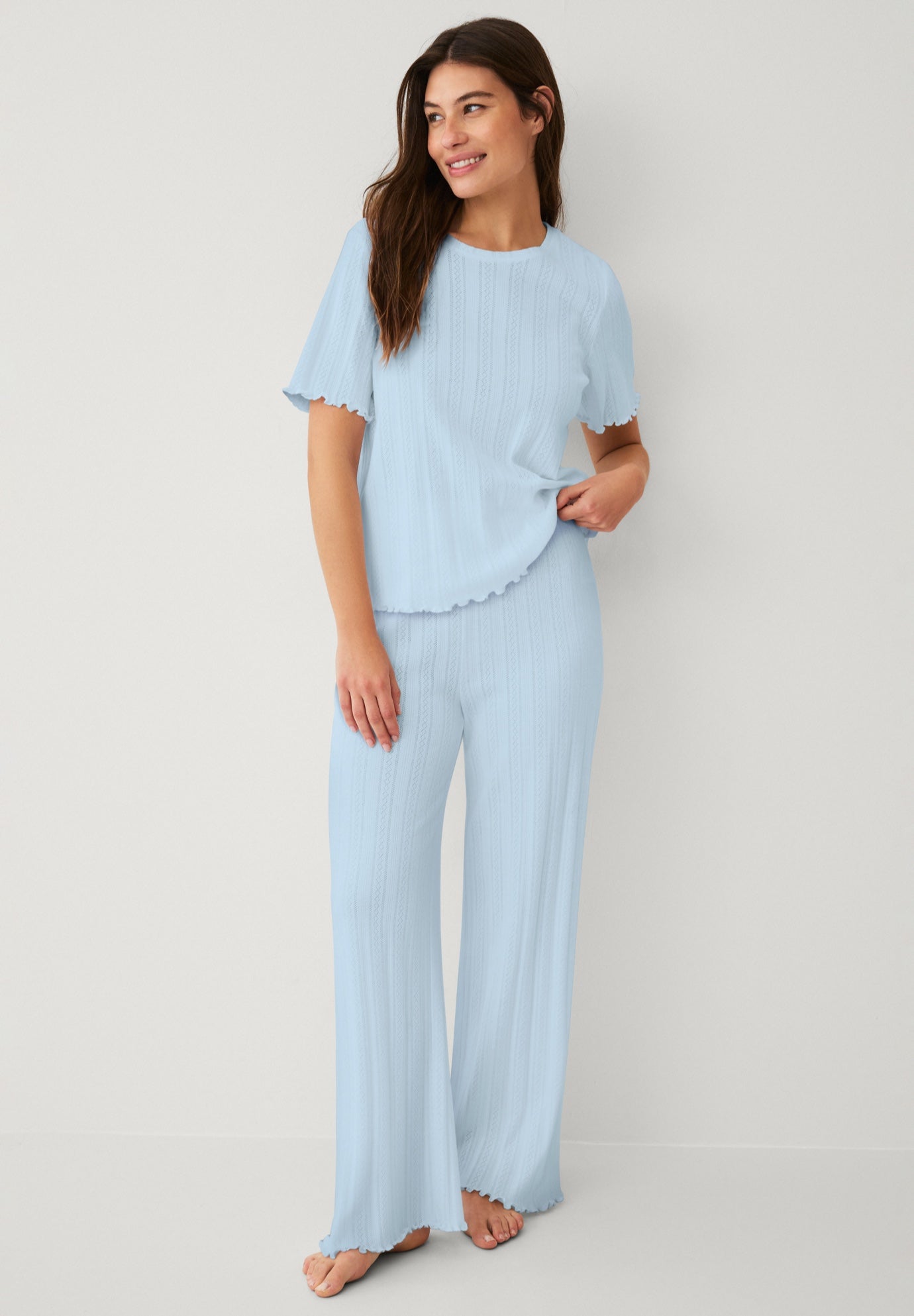 Pointelle Two-piece Sleep Set image number 0