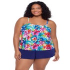 Roxy Two Tier Swim Romper image number null
