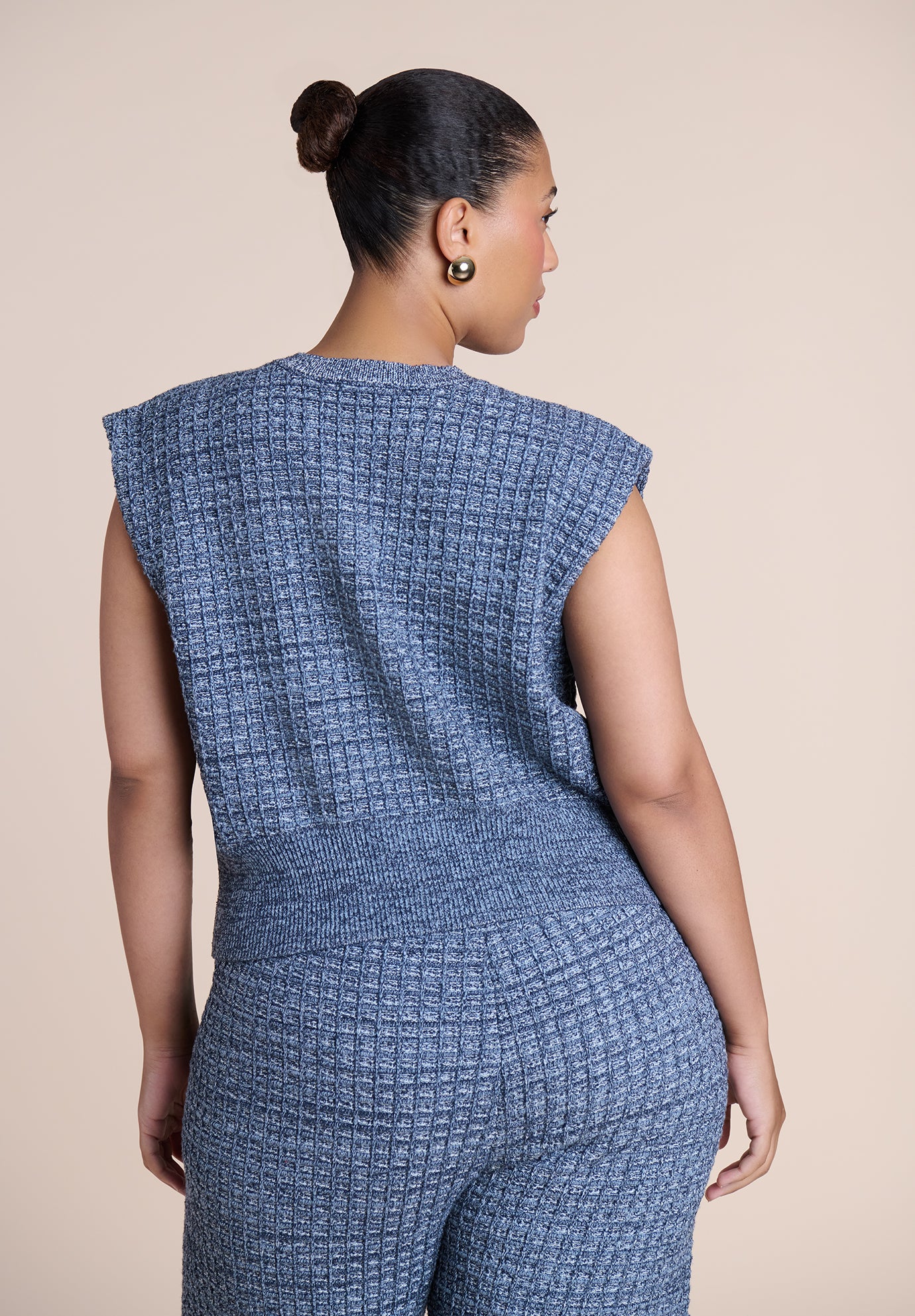 Button Detail Knit Vest image number 1