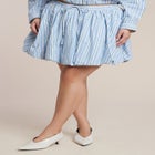 Striped Bubble Mini Skirt image number null