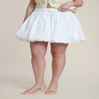 Striped Bubble Mini Skirt image number null