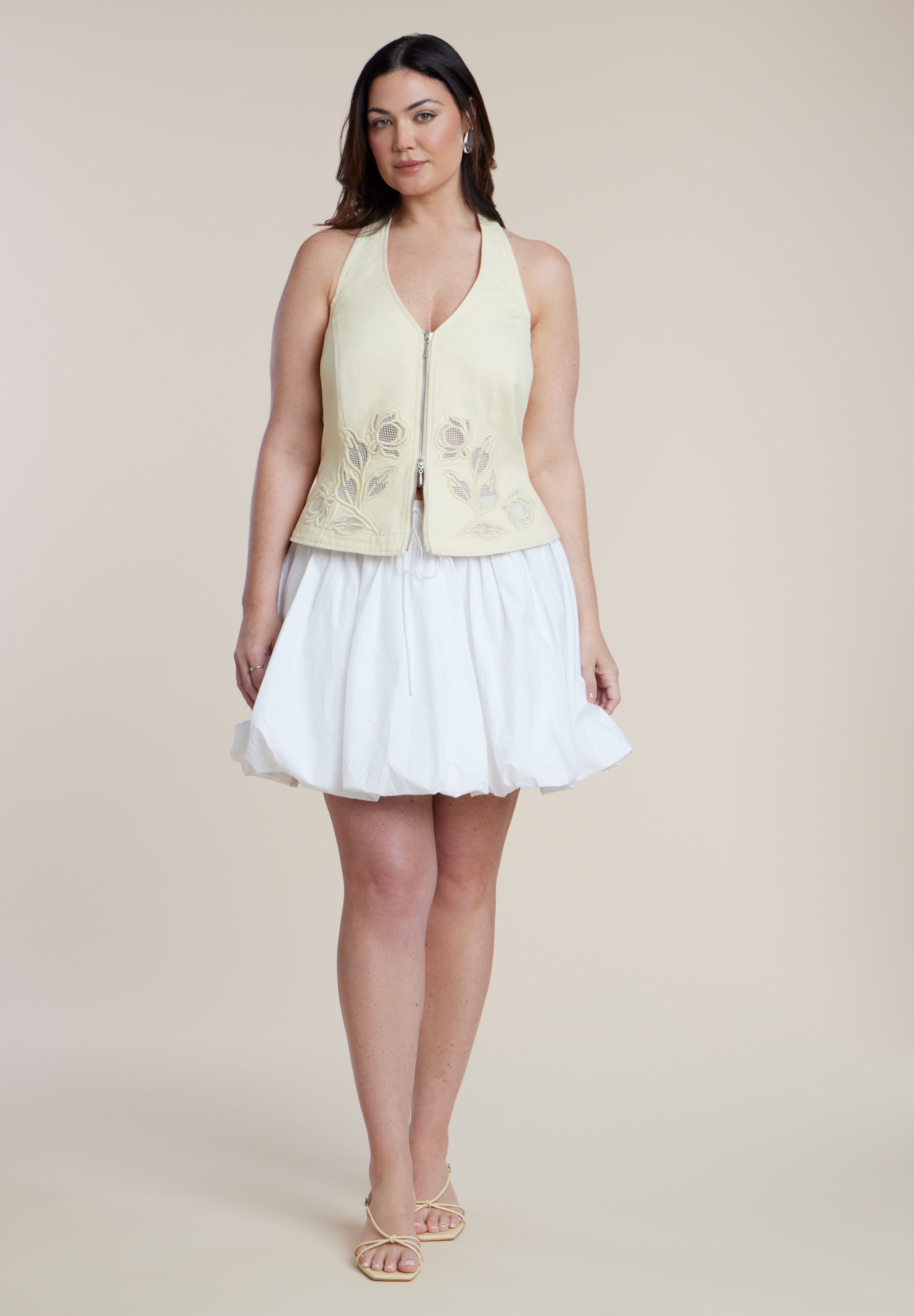 Striped Bubble Mini Skirt image number 0