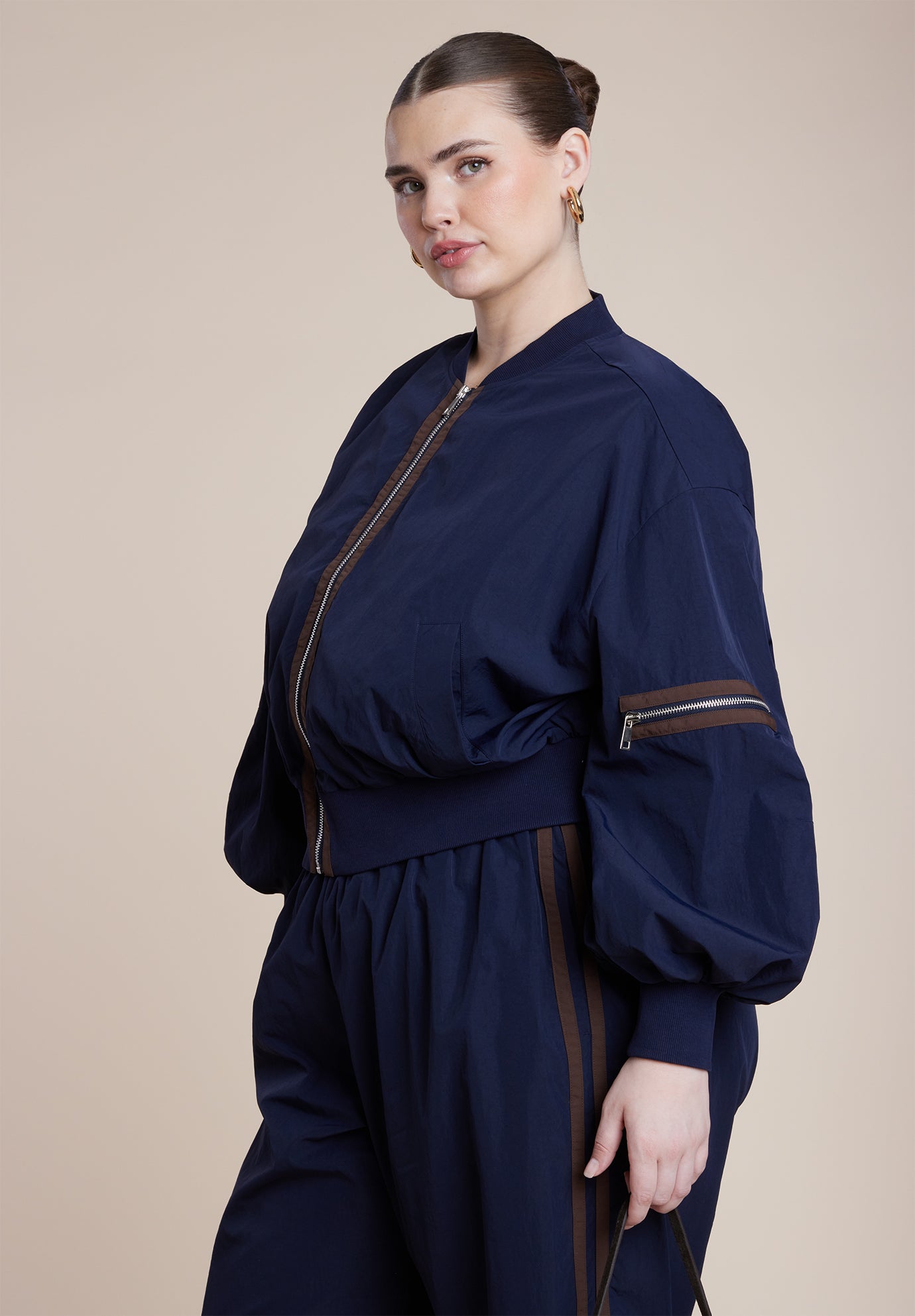 Nylon Track Jacket image number 1