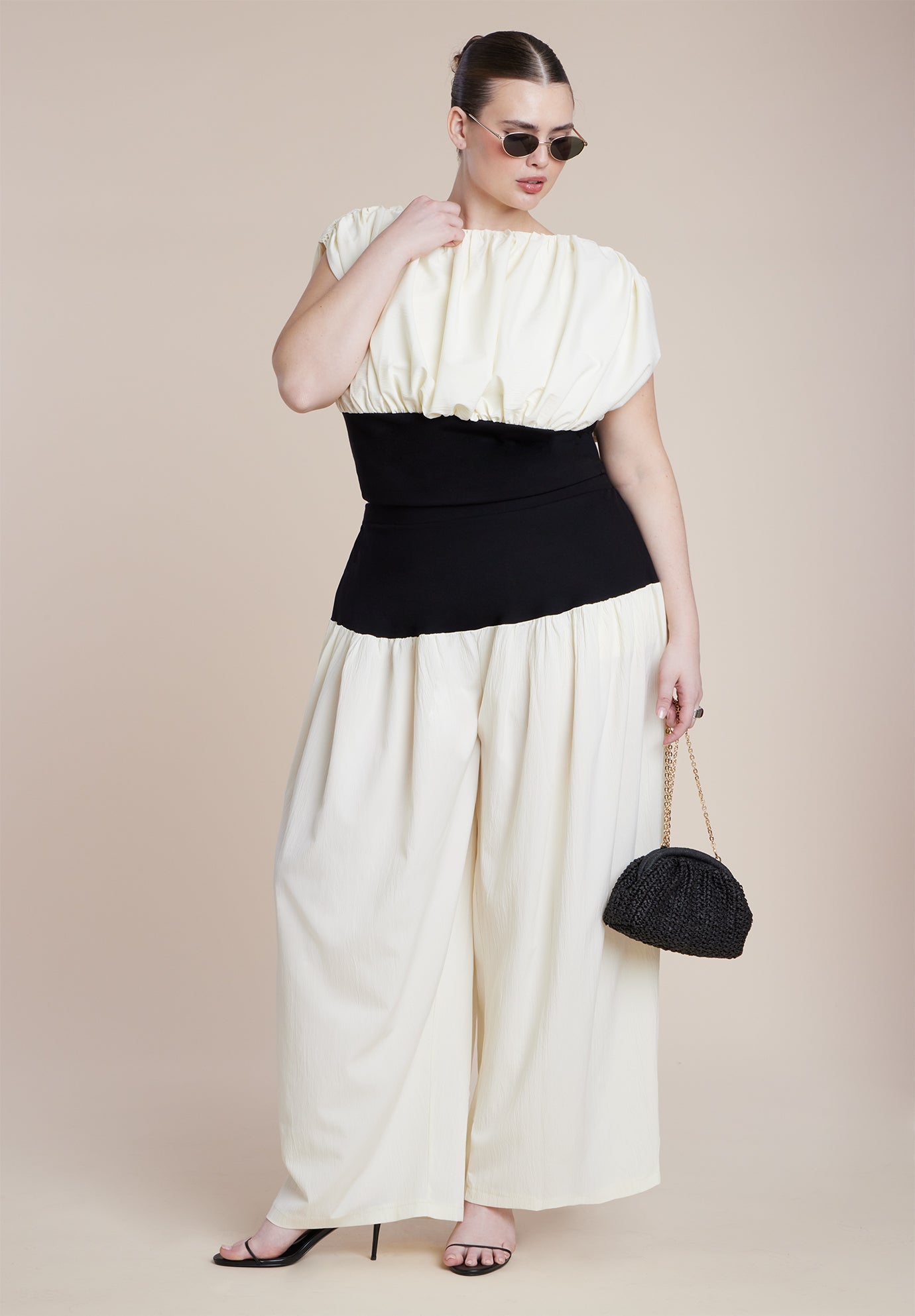 Colorblocked Wide Leg Pant image number 3