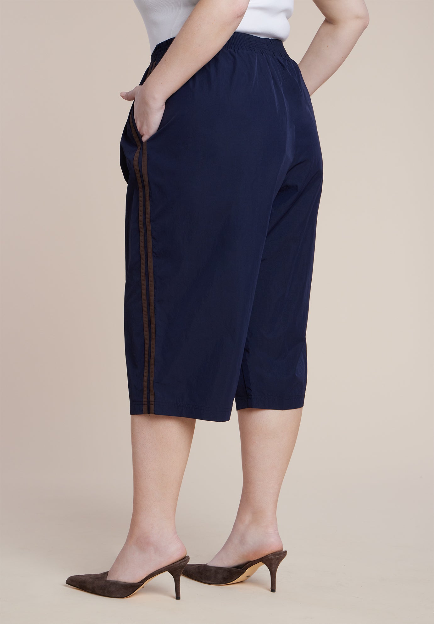 Nylon Side Stripe Culotte image number 2