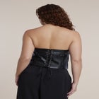 Faux Leather Lace-Up Bustier Top image number 1