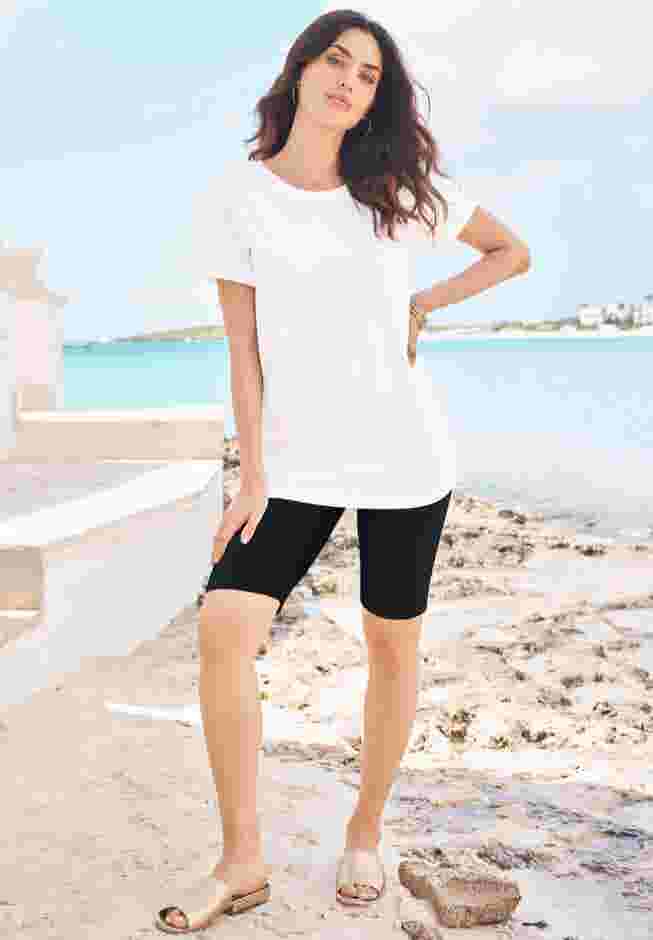 Plus Size Everyday Essential Stretch Bike Shorts image number 4