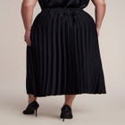 Pleated Satin Midi Skirt image number 2