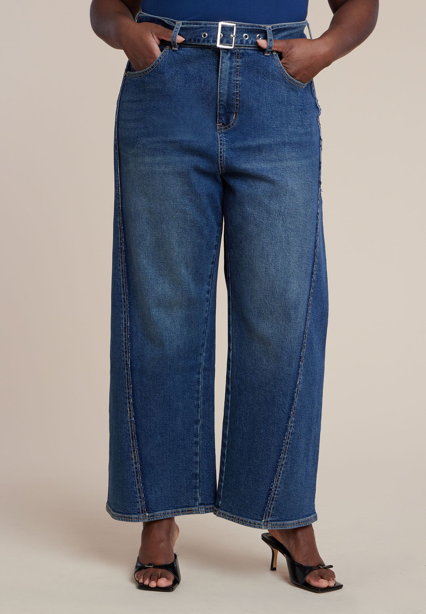 Belted Straight Leg Jean image number 0