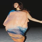 Printed Cape Maxi Dress image number null