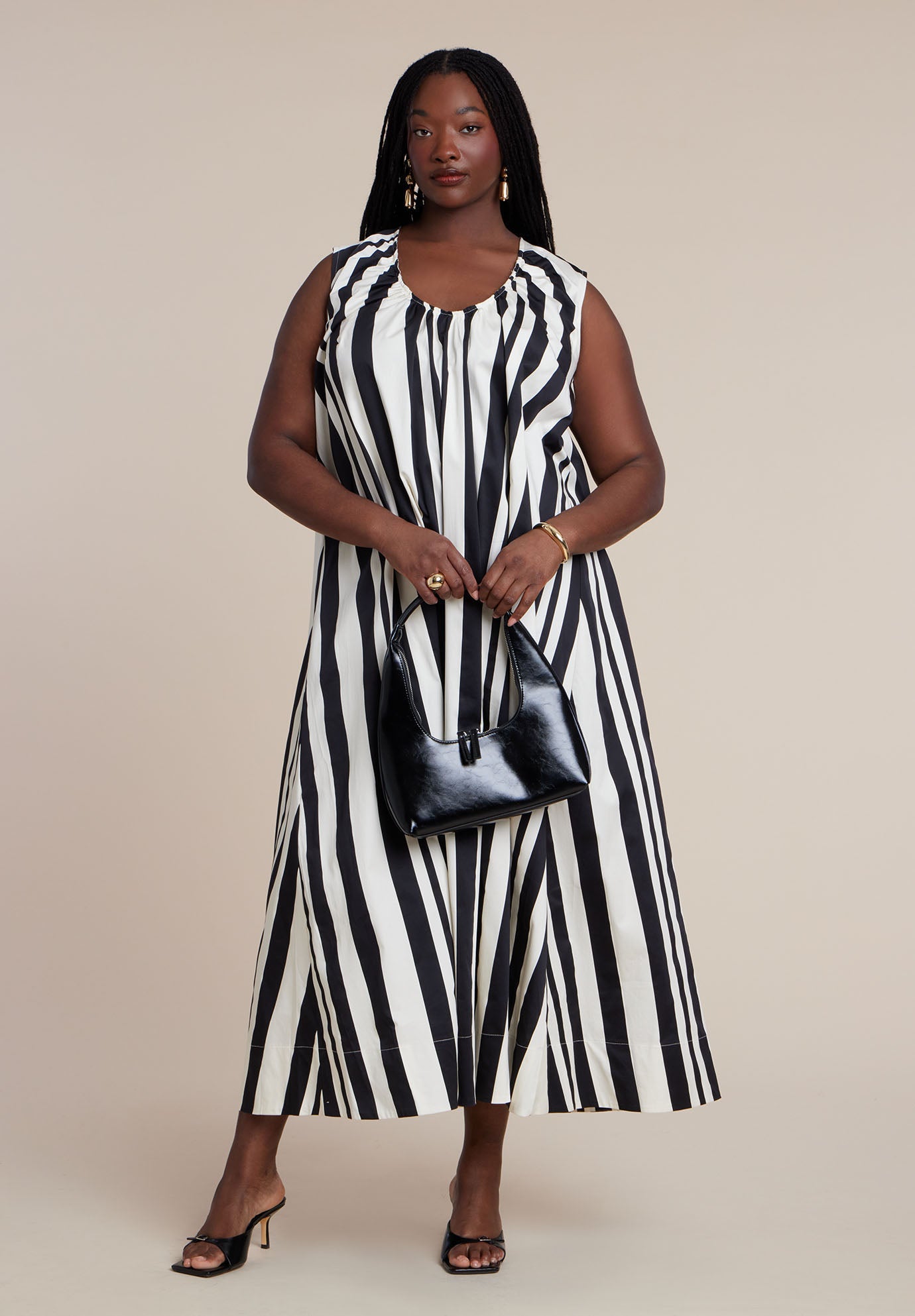 Shirred Neckline Tank Dress image number 1