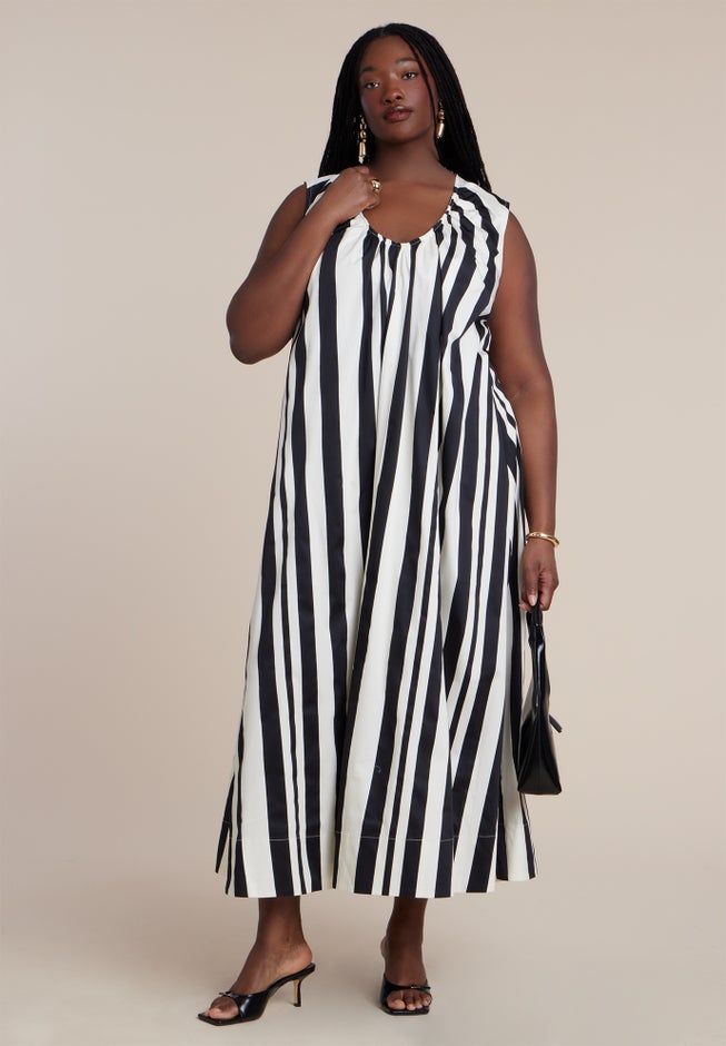 Shirred Neckline Tank Dress image number 2