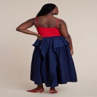 Peplum Detail Colorblocked Dress image number null