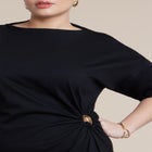 Relaxed Maxi Dress With O Ring image number null