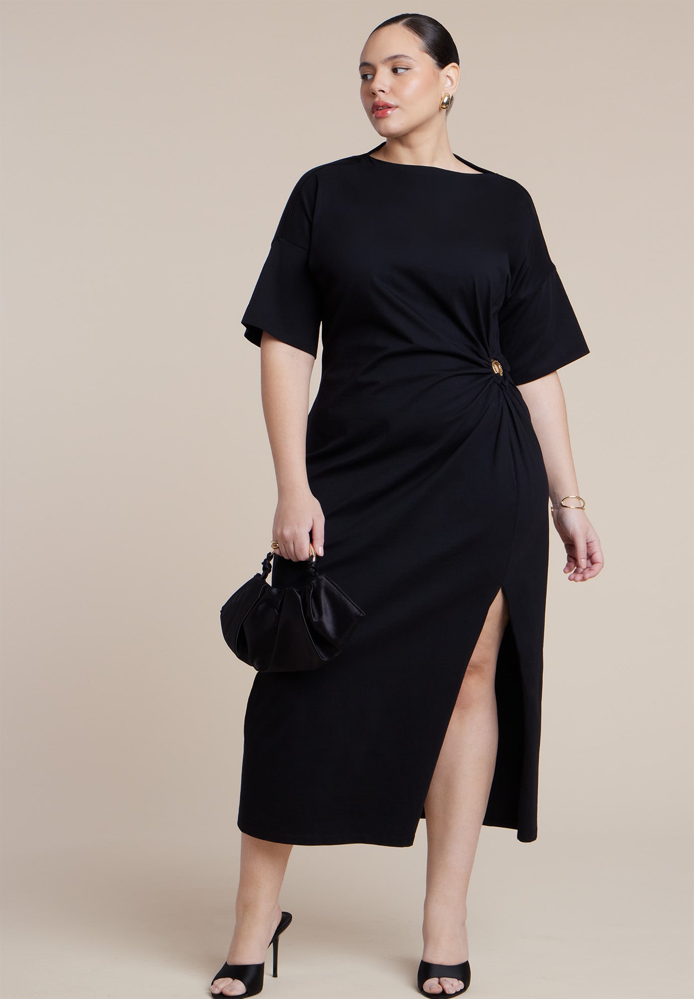 Relaxed Maxi Dress With O Ring image number 0