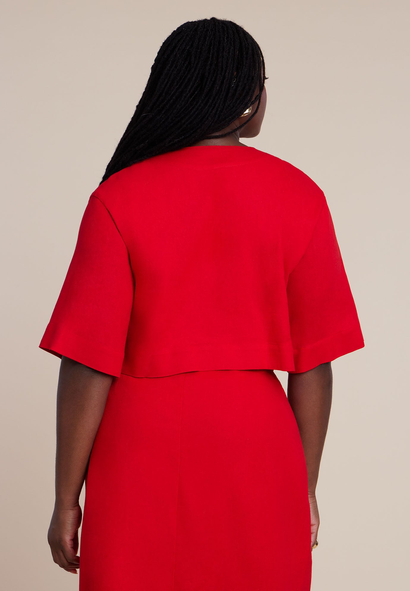 Relaxed Tie Front Linen Top image number 2