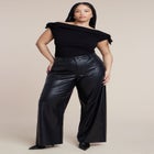 Off Shoulder Top With Ties image number null