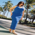 Belt Detail Sweater Dress image number null