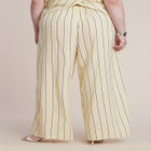 Drawstring Wide Leg Linen Pant image number null