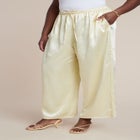 Textured Satin Wide Leg Pant image number null