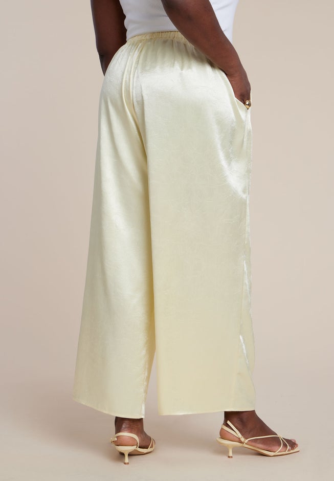 Textured Satin Wide Leg Pant image number 2