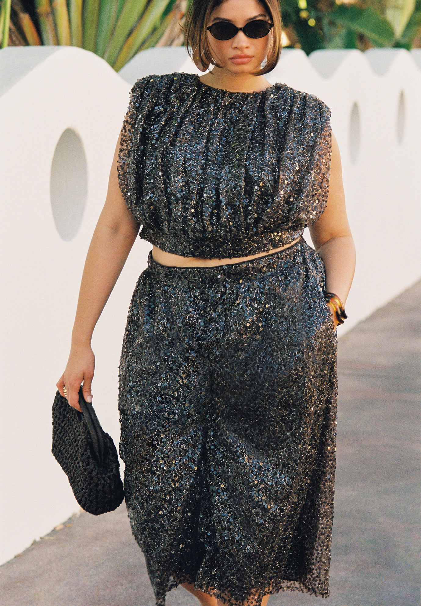 Sequin Pull On Wide Leg Culotte image number 0