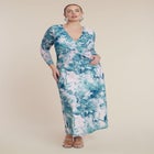 PatBO x ELOQUII Printed Mesh Maxi Dress image number null