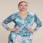 PatBO x ELOQUII Printed Mesh Maxi Dress image number null
