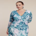 PatBO x ELOQUII Printed Mesh Maxi Dress image number null