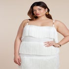 PatBO x ELOQUII Fringe Maxi Dress image number null